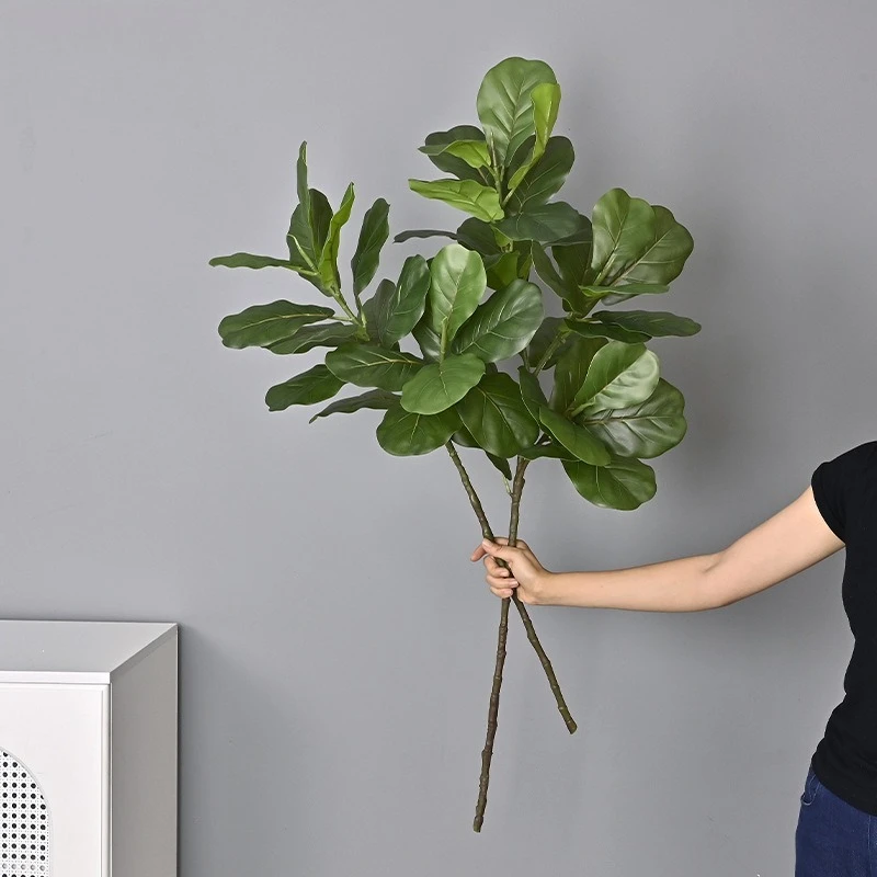 

90/105cm Artificial Fiddle Leaf Fig Nordic Fake Green Plant Leaf Living Room Model Room Ornaments Decor Single Fiddle Leaf Fig