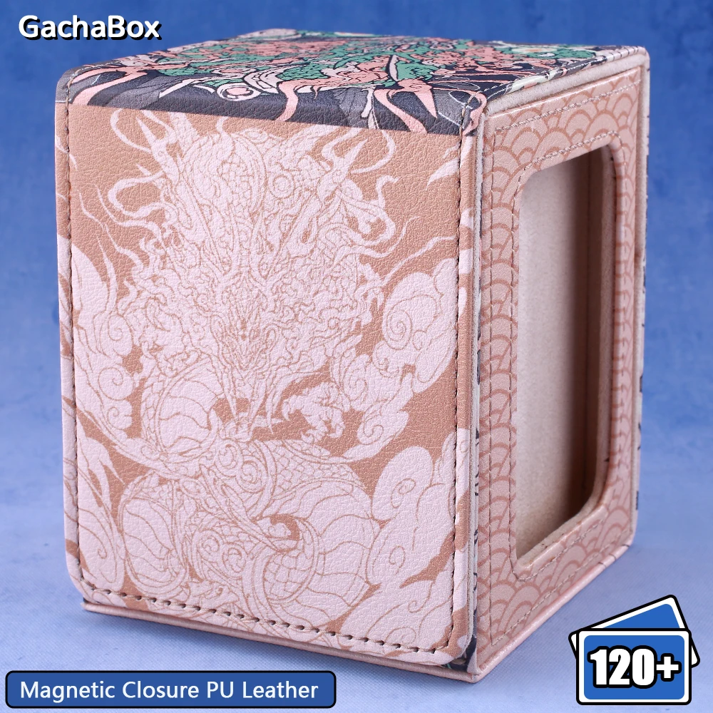 

​ Портативный ящик для хранения карт Rayquaza с магнитной крышкой, чехол из искусственной кожи 120+ для коллекции карточных игр PTCG, YGO, TCGMTG