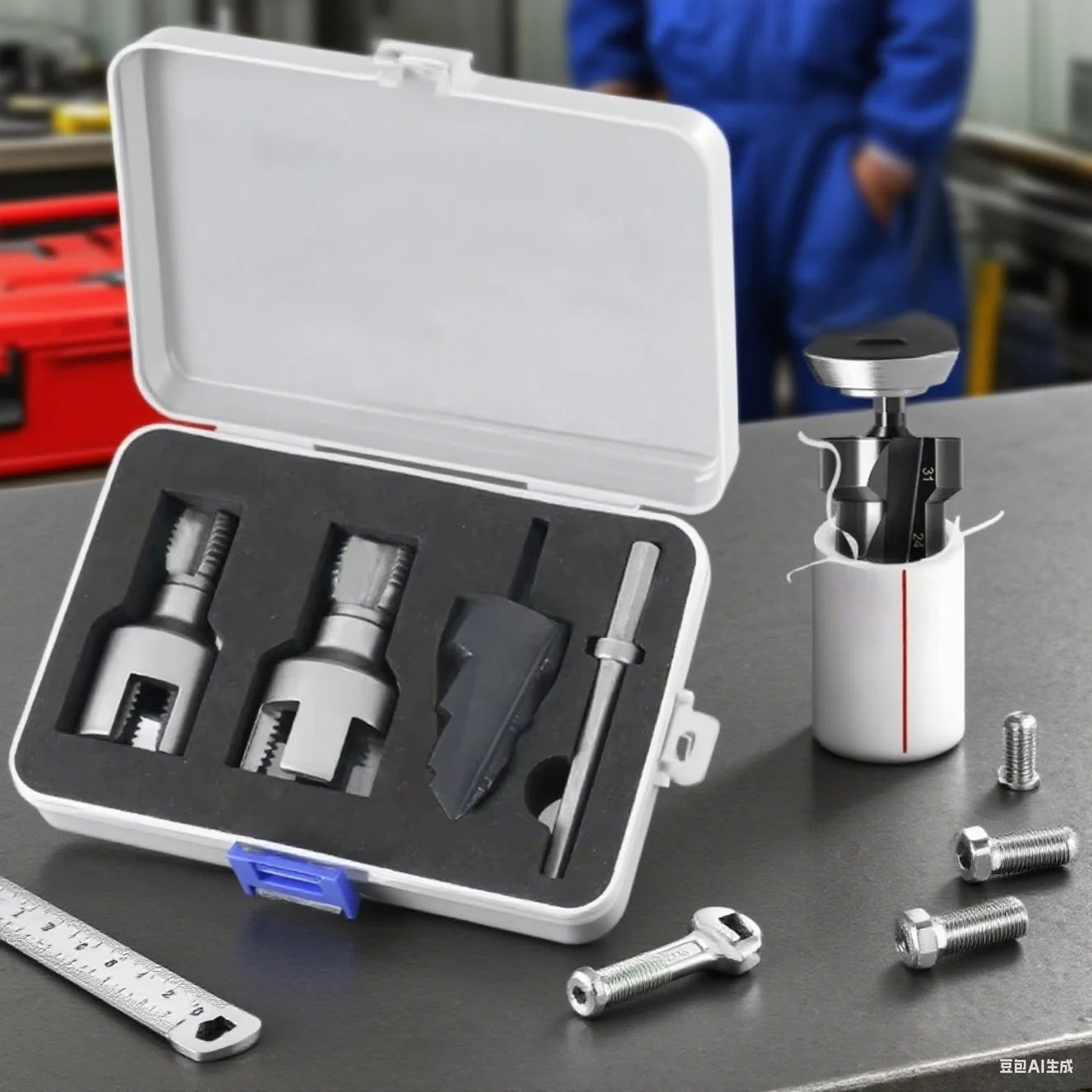 PPR Drill Bit Water Pipe Inner Hole Opener Threader Drill Bit Internal/External Threading & Triple-Flute Counterbore Power Tools