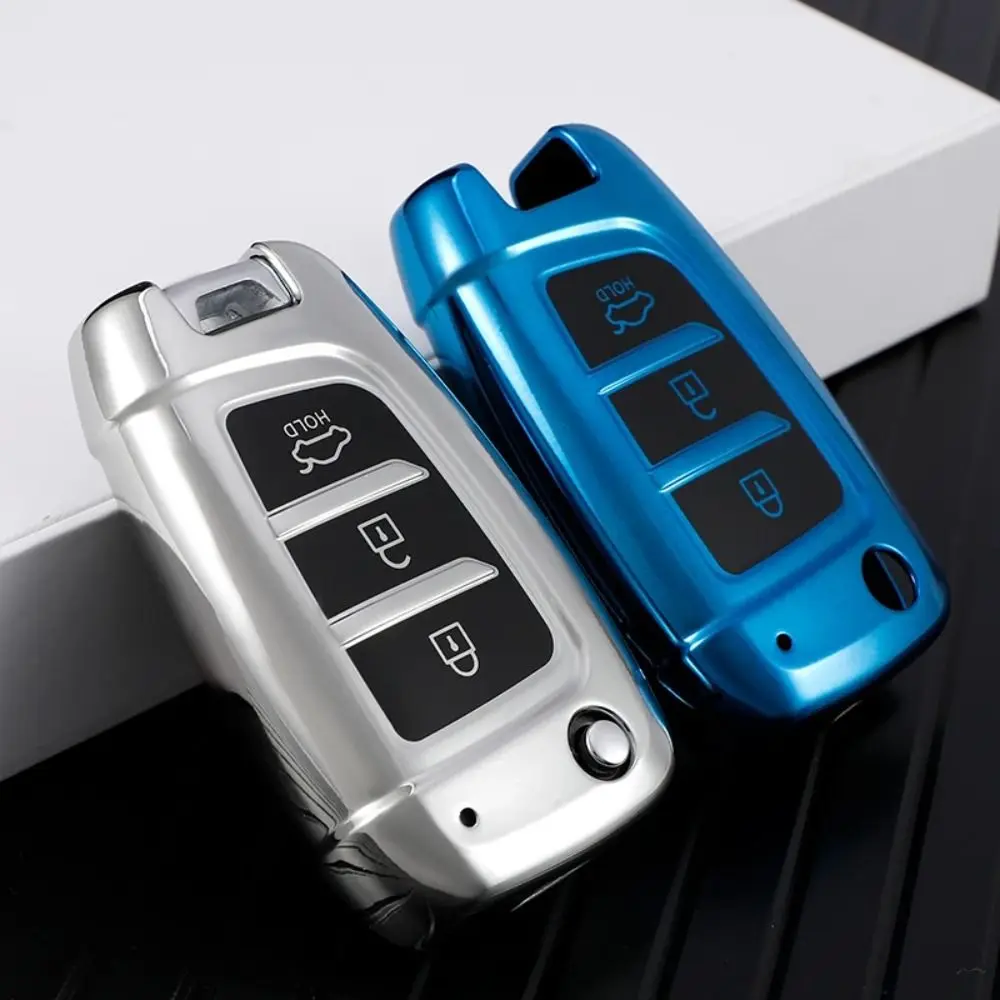 Soft TPU Car Folding Key Case Skin Key Protector Car Key Cover for Hyundai/Tucson/Kona/Azera/Solaris 2/Elantra i30 i35 i40