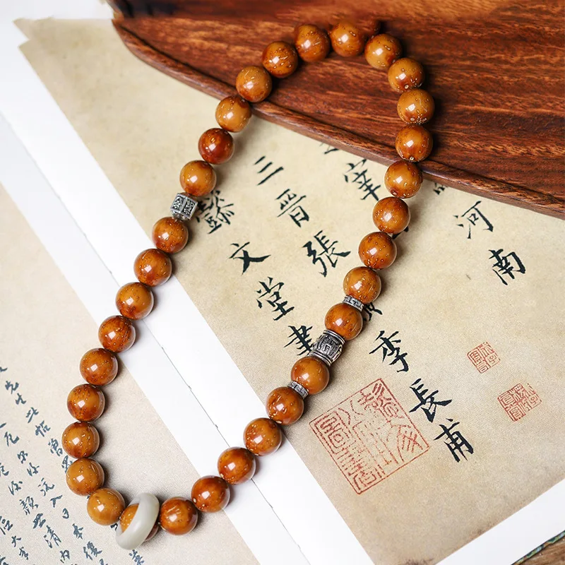 Zi Jin Shu Original Ecology Hand Toy Holding Chain Buddha Prayer Beads String High Oil Density New Chinese Men and Women Plate C