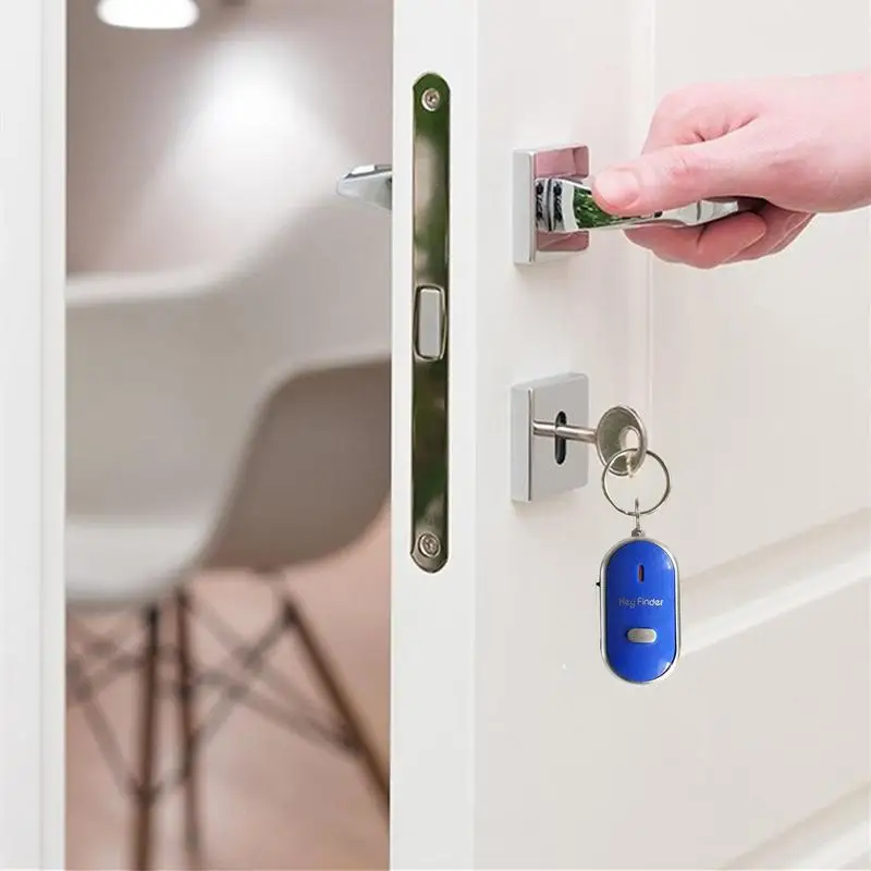 LED Whistle Key Finder com Chaveiro, Anti-Lost, piscando, bip, Sound Control, Alarme Locator, Tracker, Mini Chaveiro