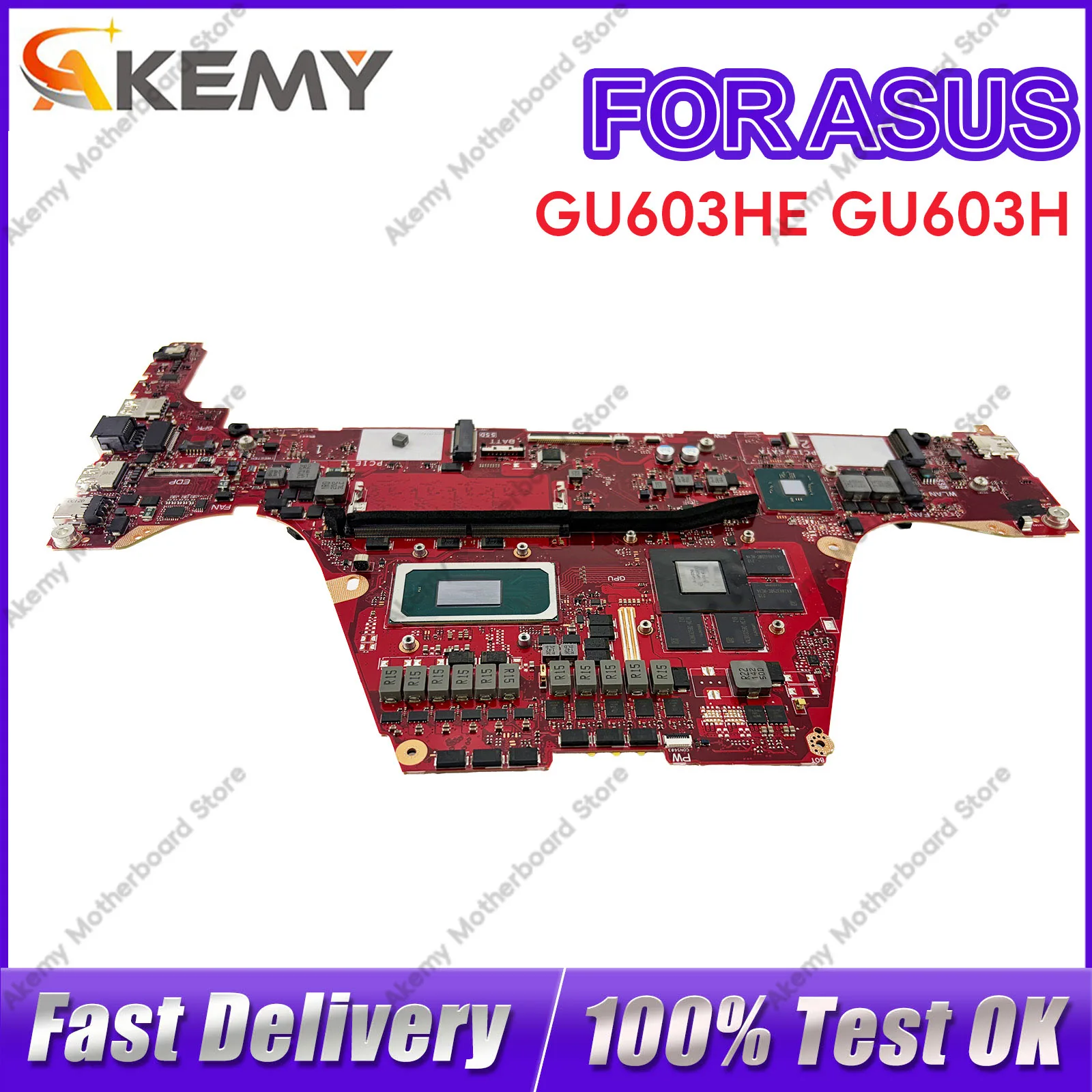 

GU603HE Laptop Motherboard For ASUS ROG Zephyrus M16 GU60HC GU603HE GU603 Mainboard W/ 11th Gen i5 i7 i9 100% tests OK fast ship