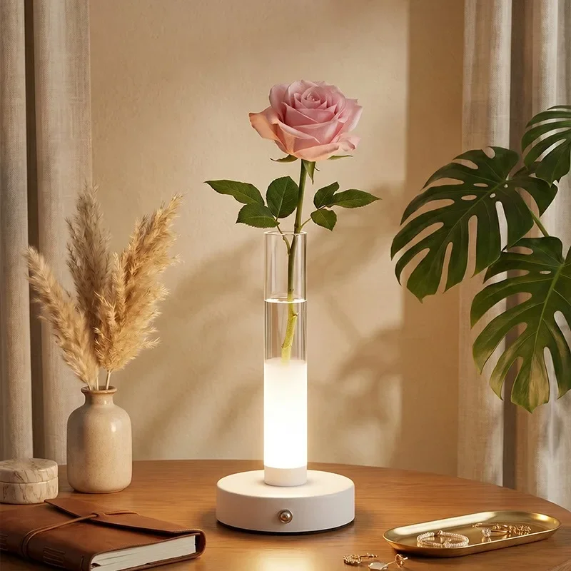Outdoor Handheld Night Light Candlestick Rechargeable Camping Lamp Modern Creative Bedside Ambient Light Cross-border Supply