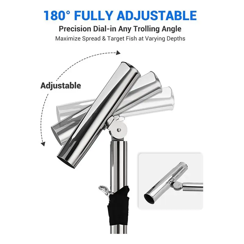 

FSTE-Outrigger Fishing Rod Holders Boat Rod Holder For Trolling For Marine Boat, Kayak, Yacht