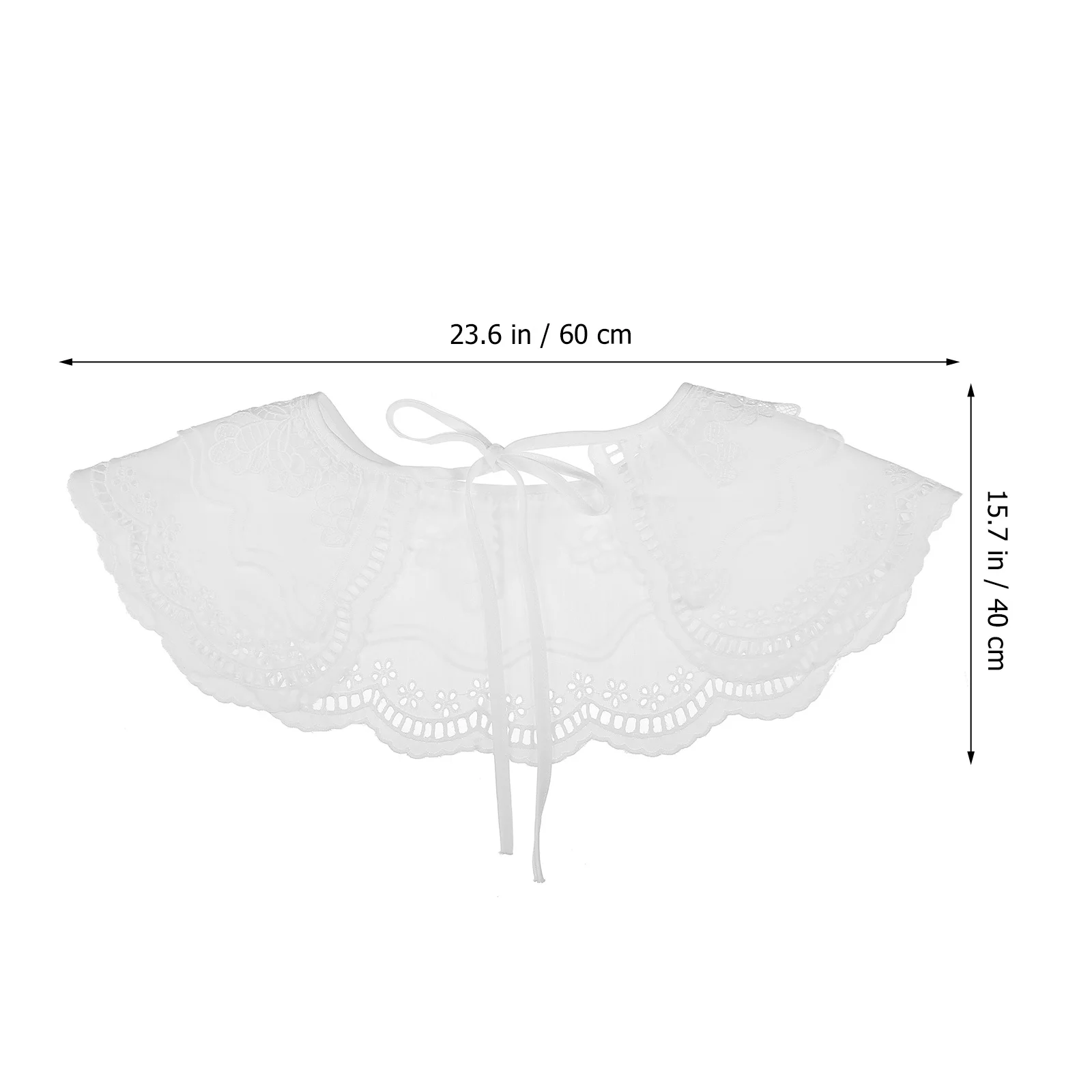 

1pcs Cotton Lace Shawl Collar For Women Detachable Blouse Neckline False Collar Summer Spring Outfit Accessory
