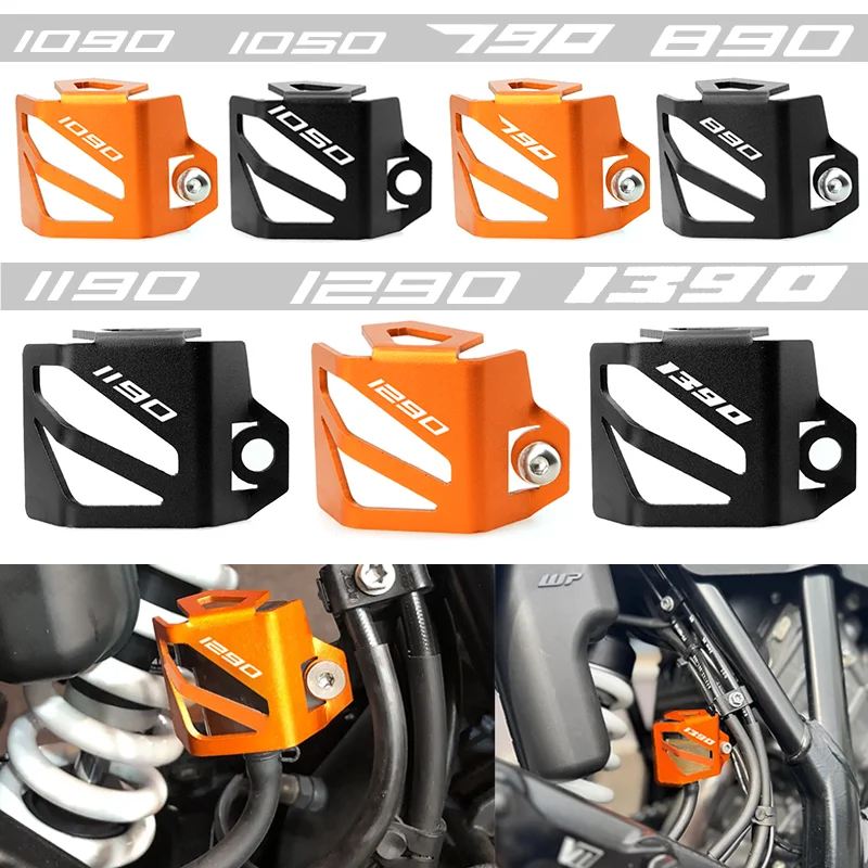For KTM 1290 890 1090 1190 1050 ADVENTURE 1290 SUPER ADV S R T Motorcycle Rear Brake Reservoir Guard Protector Cap 1290ADVENTURE