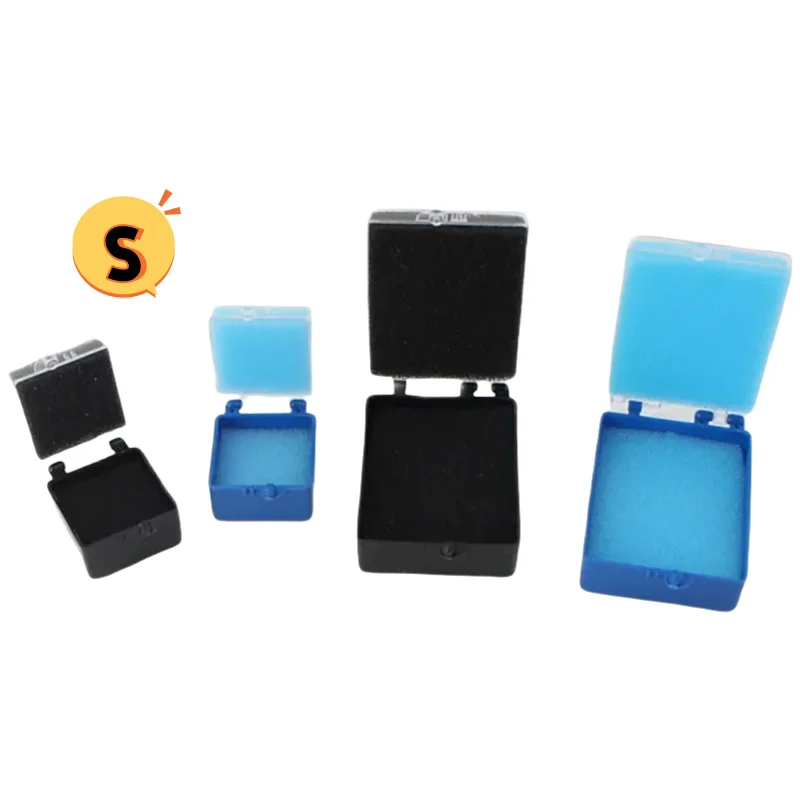 50pcs S Size Denture Sponge Retainer Case Implant Denture Crown Veneer Fake Teeth Storage Box with Foam Fake Teeth Case