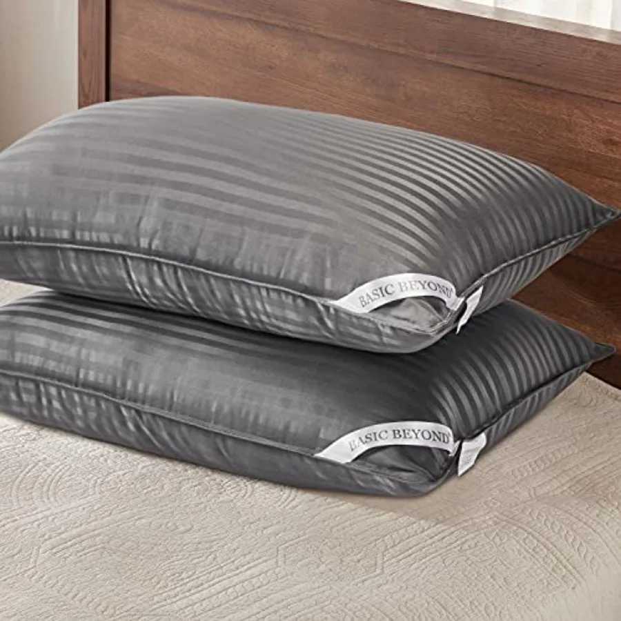 

Подушки King Size для сна - Мягкие подушки с наполнителем, имитирующим пух, из коллекции Luxury Hotel, комплект из 2 штук, 20x36 дюймов