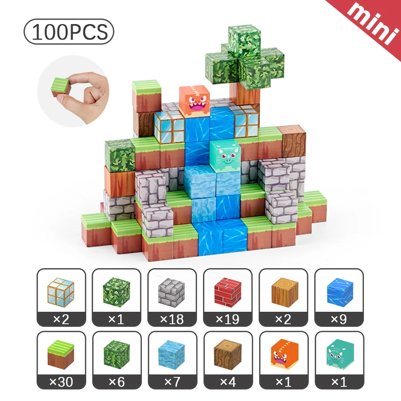 

100pcs Set Toys STEM MontessoriStacking Cubes Construction Set ChristmasGift