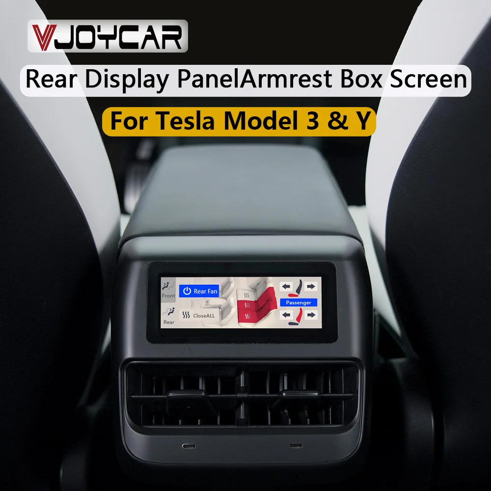 VJOYCAR Multi- functional Touch Screen IPS HD Display Rear Seat Entertainment for Tesla Accessories Model 3 Model Y