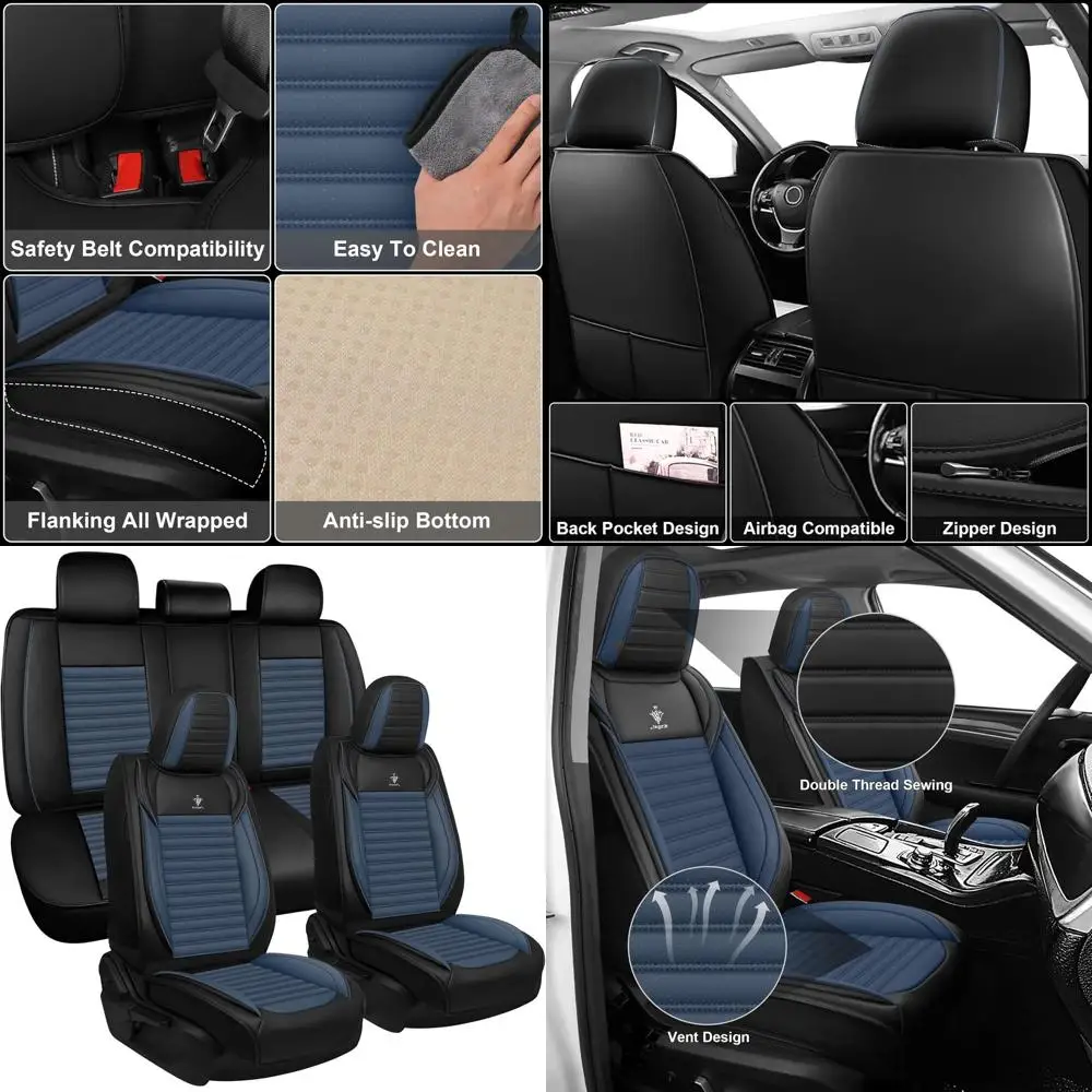 Coprisedili Set completo personalizzato per Toyota Corolla 2017-2025, Coprisedile per auto impermeabile standard, Lea traspirante e confortevole