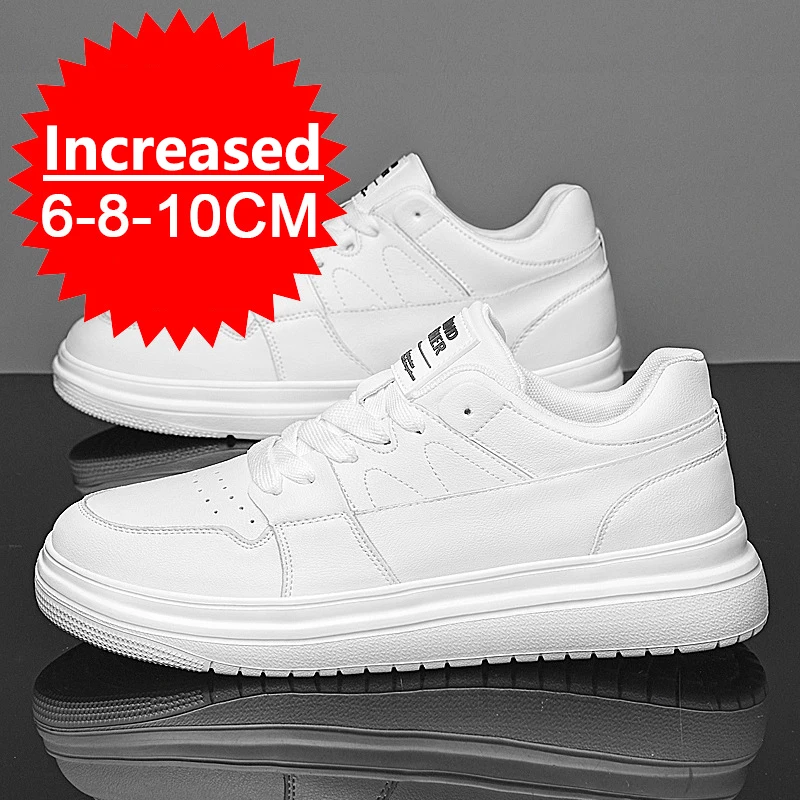 

Fashion Sneakers Men Elevator Shoes Height Increase Shoes for Men Insoles 8/10CM Sports Heightening Shoes Tall Shoes Size 36-46