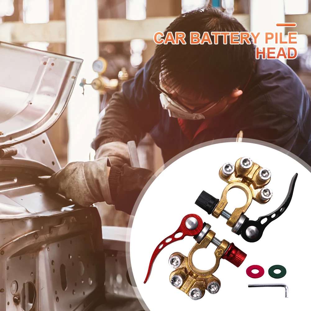 

Universal Battery Terminals Connectors Leak-proof Quick Release Connectors Wrench Lock Auto Accessories for Caravan Car Van