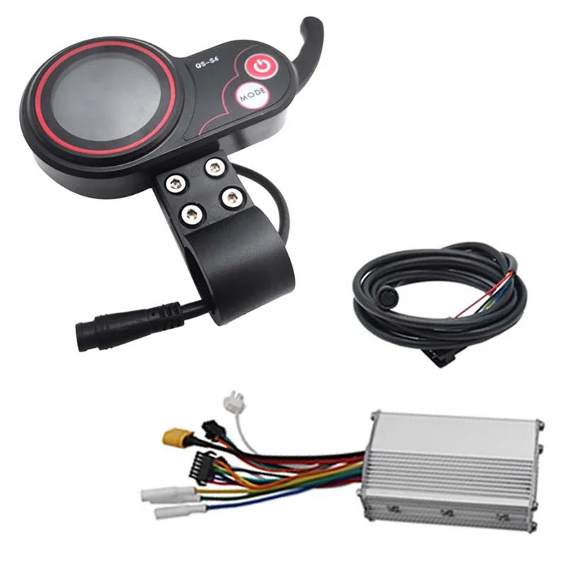 QS-S4 48V-60V Thumb Throttle LCD Display Meter for Zero 8 9 10 8X 10X Electric Scooter 6PIN Single Drive Controller