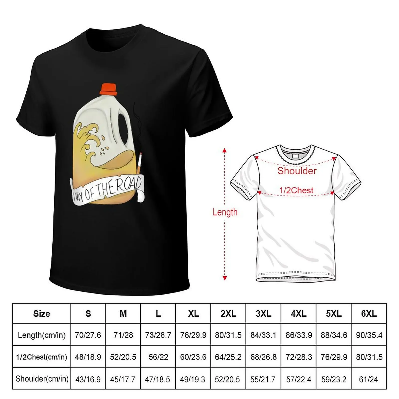 Piss Jug T-Shirt Casual Loose Short Sleeve Tee for Men