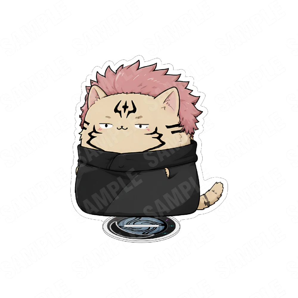 Anime Jujutsu Kaisen Acrylic 10CM Stand Keychain Gojo Yuji Nobara Geto Cute Cat Chibi Desktop Decor Collectible Fan Gift