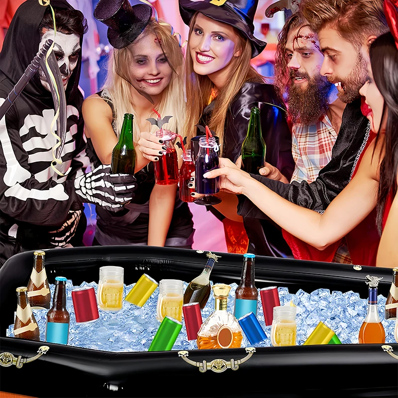 Bild 4: Aufblasbare Eisbar, aufblasbarer Eisschlitz, Eiskübel, Schlauchboote, Salah-Bar, aufblasbare Salah-Platte, Tauchmaske, Sargform