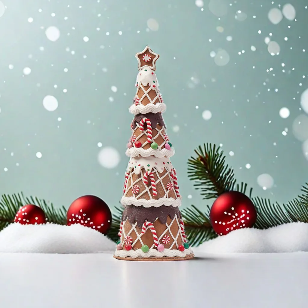 Pohon Natal meja kecil tahan lama pemandangan musim dingin kerajinan pengerjaan bagus untuk hadiah ulang tahun hadiah Tahun Baru