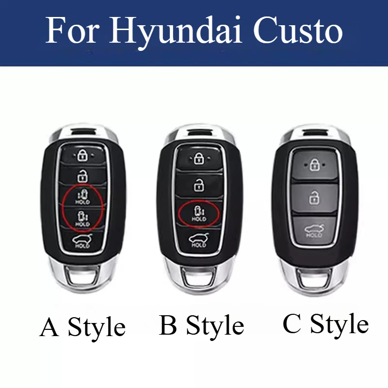 For Hyundai Custo Key Cover Real Cowhide Hyundai Car Protection Case Buckle Automobiles Car Interior Accessories Body Kits