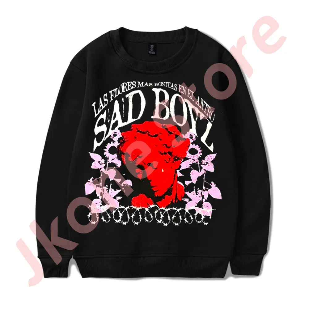 

Junior H Sad Boyz Statue Crewneck Rapper Tour Merch Cosplay Women Men Fashion Casual Long Sleeve Sweatshirts