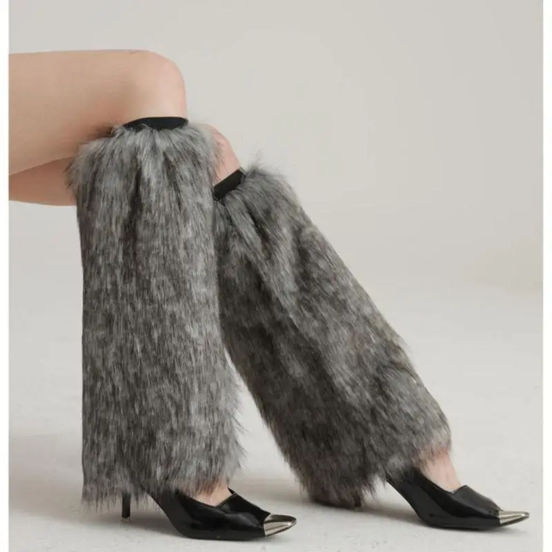 652F Fursuit 의상 다리 따뜻하게 신축성 커프스 어린이를위한 다리 보호대 성인 추운 날씨 무대 공연 다리 커버