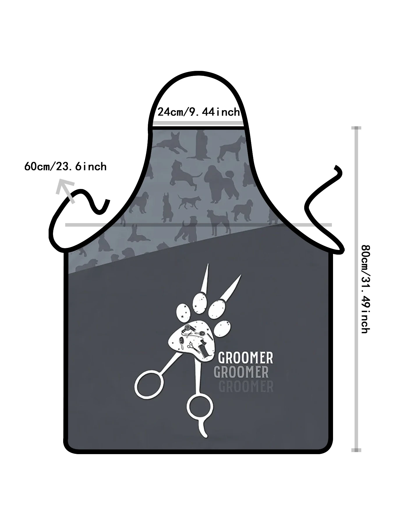 Apothecary Print Beauty Hairstylist Work Cute Apron Adjustable Multifunctional Waterproof Apron Tie-Up Men Women