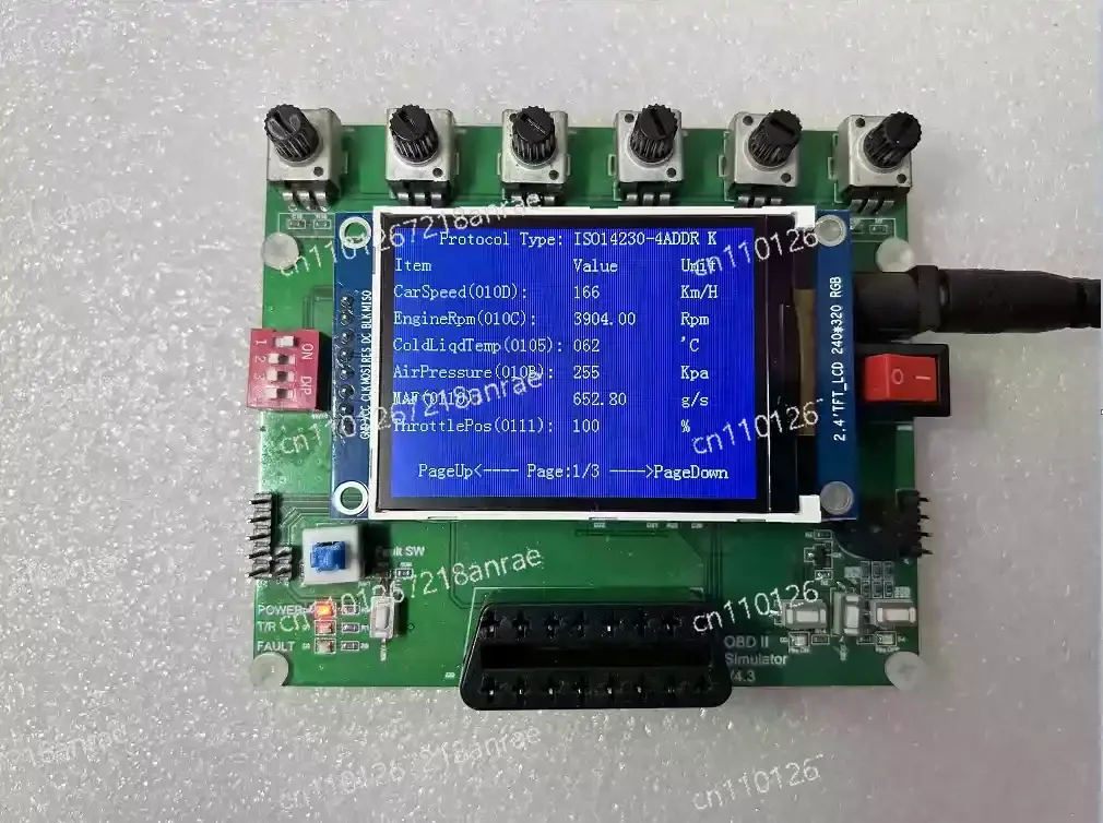 English Version Vehicle OBD Simulator ECU J1939 Simulator ELM327 Testing and Development
