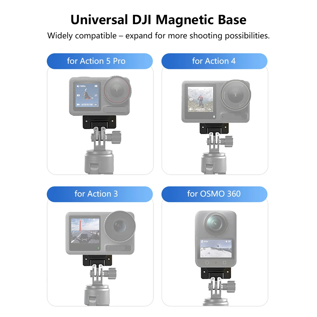 BGNing Magnetischer Adapter-Halter für DJI Osmo Action 5Pro 4 3 6 Faltbare Schnellwechsel-Halterung Kamera-Stativ-Adapter-Halterung – Detail 8