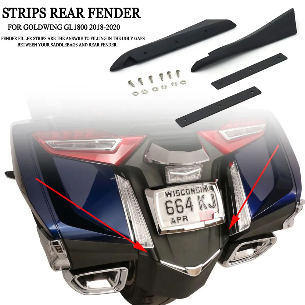 

For Honda Goldwing GL1800 F6B 2018-2020 New Motorcycle Black Rear Fender Filler Strips Fender Filling strip rear mudguard device