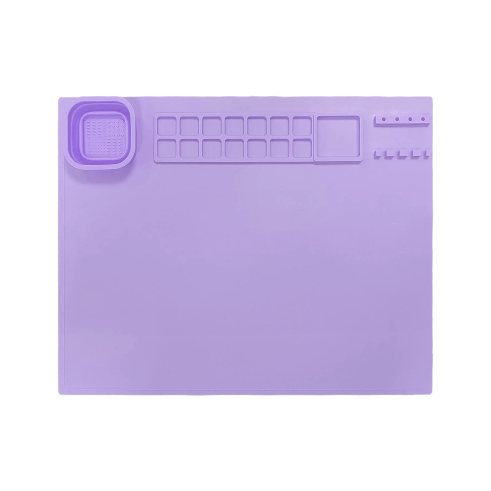 Resin 1 Water Cup Painting Mat Office Supplies For Kids No Fading DIY 14 Color Dividers Reusable Art Clay Anti Fade Foldable