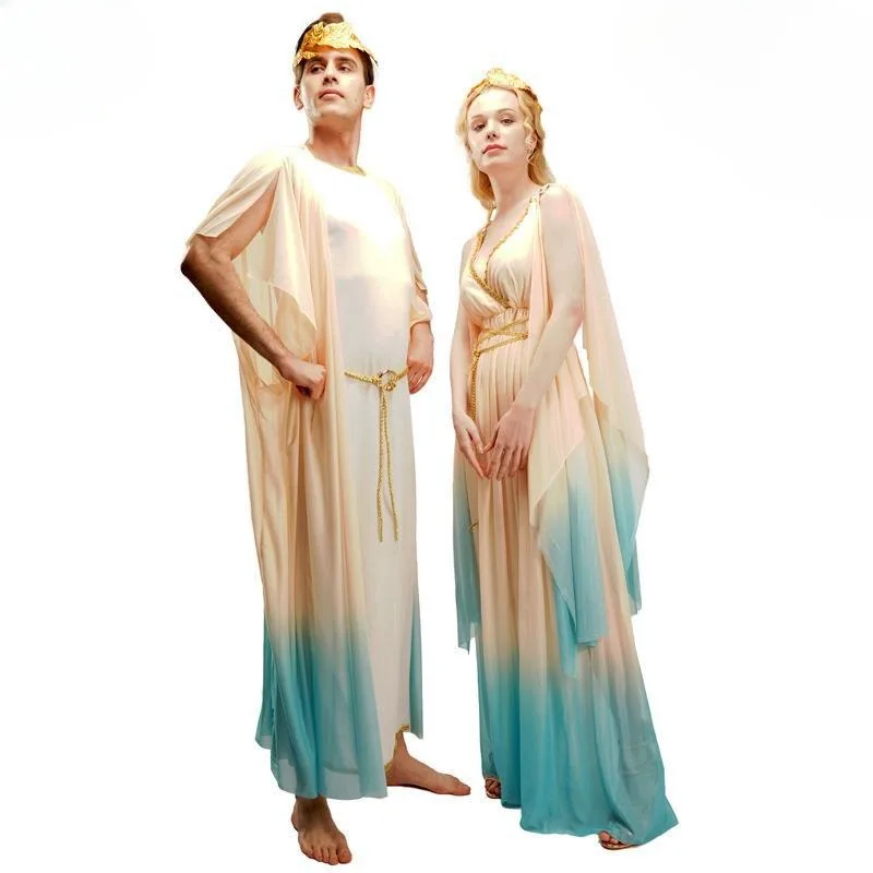 

Adult Cosplay Costume Ancient Greek Roman Dress Couple Clothing Cos For Men Women Role Playing Outfits