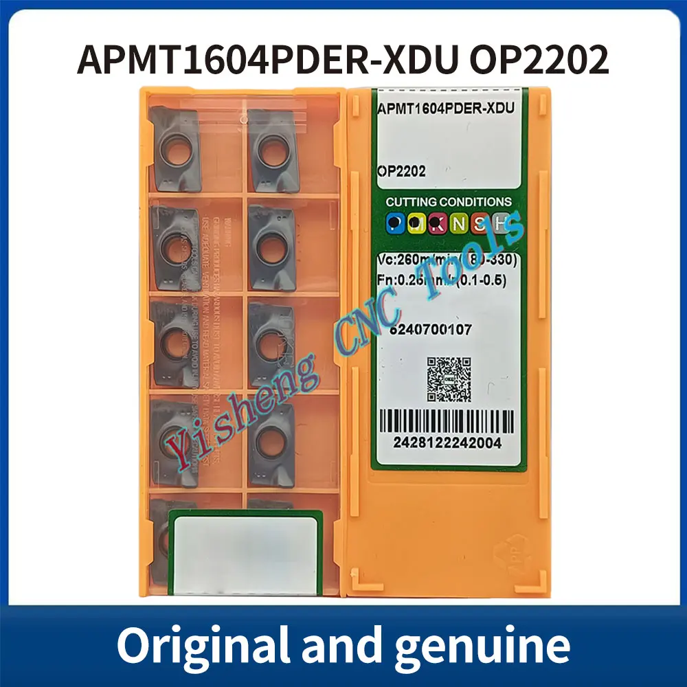 GenuiAPMT1135PDER-XDU APMT1604PDER-XDU OP2202 OP1630 OP1215/1315/1325 Sisipan pisau potong CNC bahu persegi asli dan original
