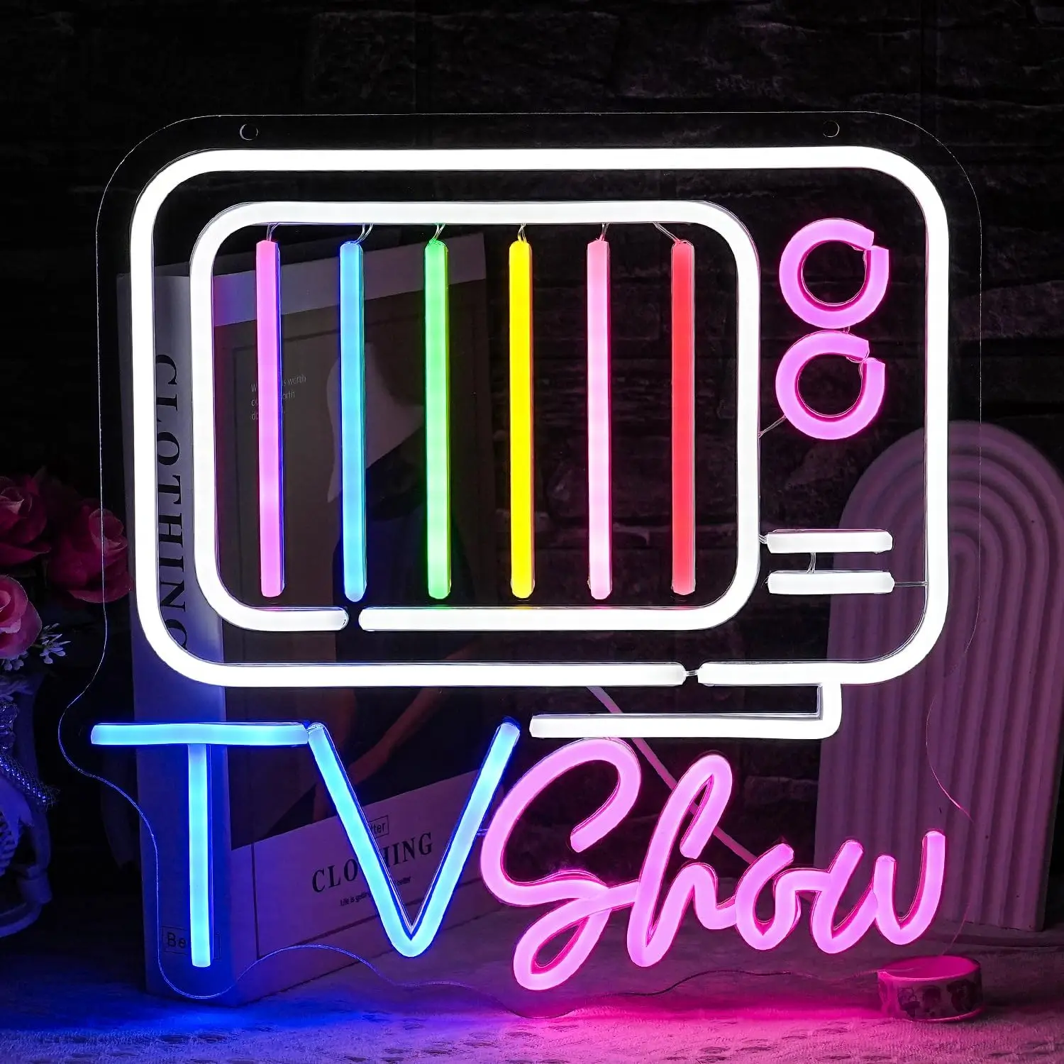 Retro TV Show Neon Sign Television Device LED Light Bedroom Electrical City Mall Supermarket Store Hotel Decoration Home Decor