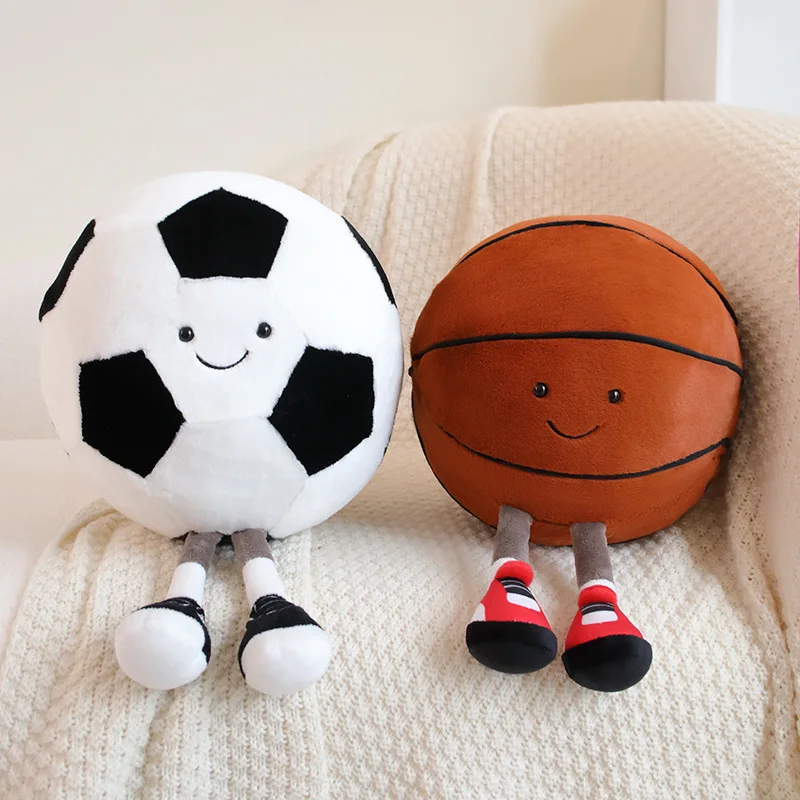 Creative Basketball Funny Soccer Plush Football Plush Pillow Children's Bed Room Decoration Accessories Soft Stuffed Toy