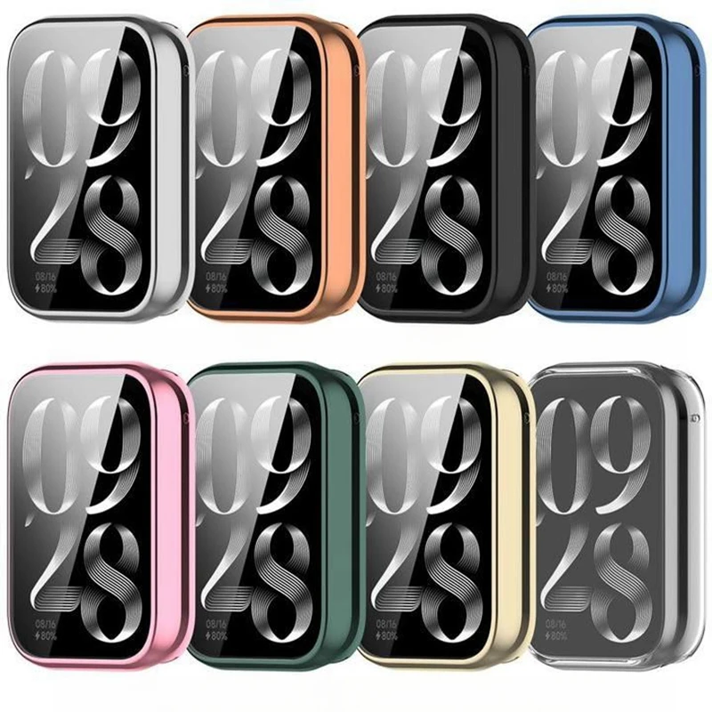 Soft TPU Case for Xiaomi Band 8 Pro Full Cover Screen Protecter Film Glass Cover on Xiomi Smart Band 8pro