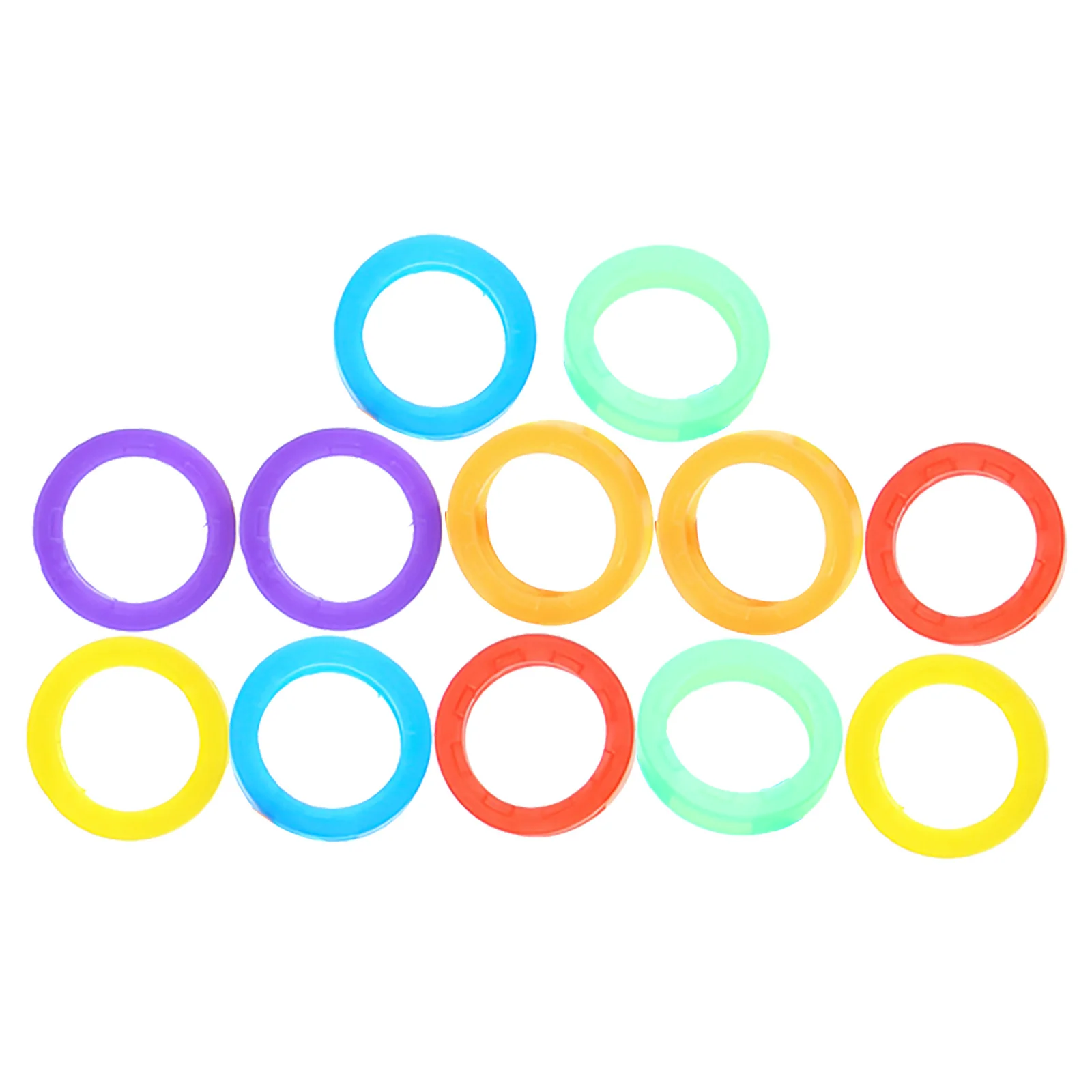 

12Pcs Silicone Key Covers Elastic Color Key Caps for Identification Coding Rings Stretchy Comfortable Breathable