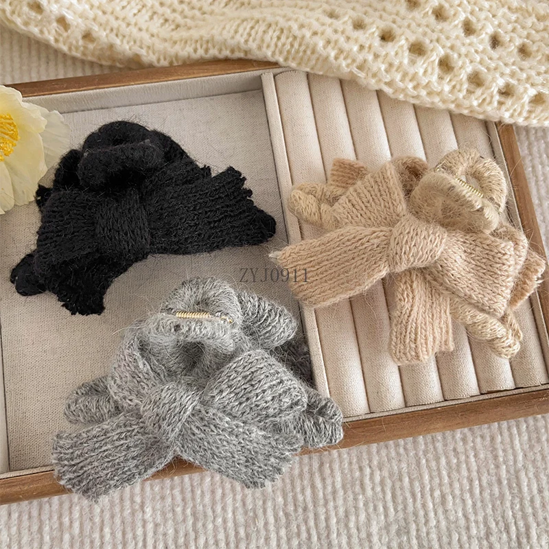 الخريف والشتاء القوس انتزاع كليب الراقية دبوس الشعر الخلفي رئيس القرش كليب جودة عالية