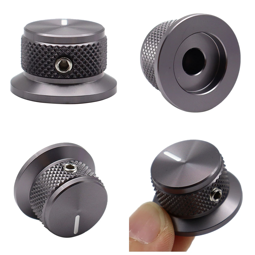 3 Stück/4 Stück Gitarrenknöpfe, Aluminium-Potentiometerknöpfe, Top-Hut-Knöpfe, Steuerknopf für Gitarre/Bass/AMPS/Vorverstärker mit Anzeige – Detail 25