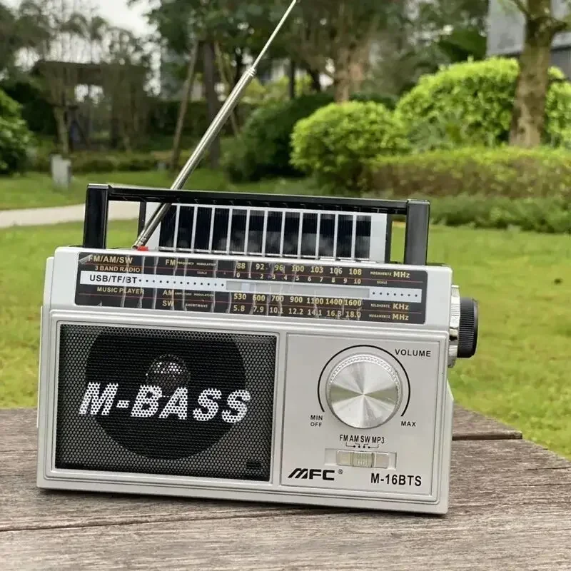 Heißer Verkauf Retro Tragbare Multiband Radio Klassische FM AM SW BT USB TF Taschenlampe Licht Integrierte Bluetooth Lautsprecher Hause MP3 Wiedergabe