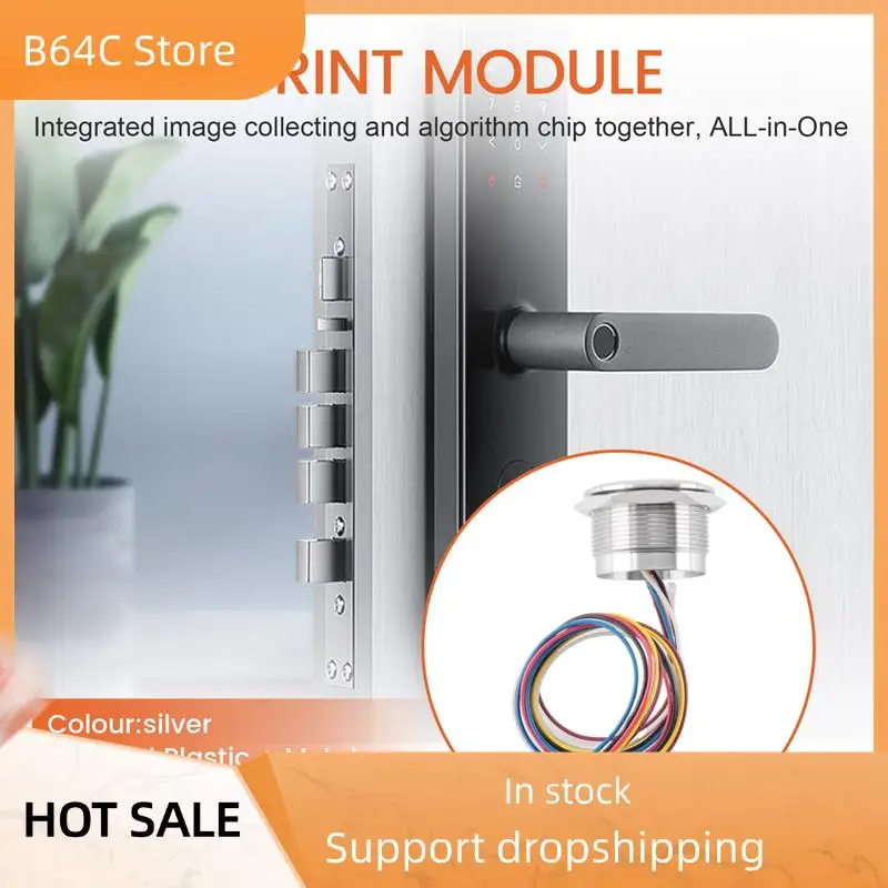 

B64C R503 Circular Round RGB Ring Indicator LED Control DC3.3V MX1.0-6Pin Capacitive Fingerprint Module Sensor Scanner