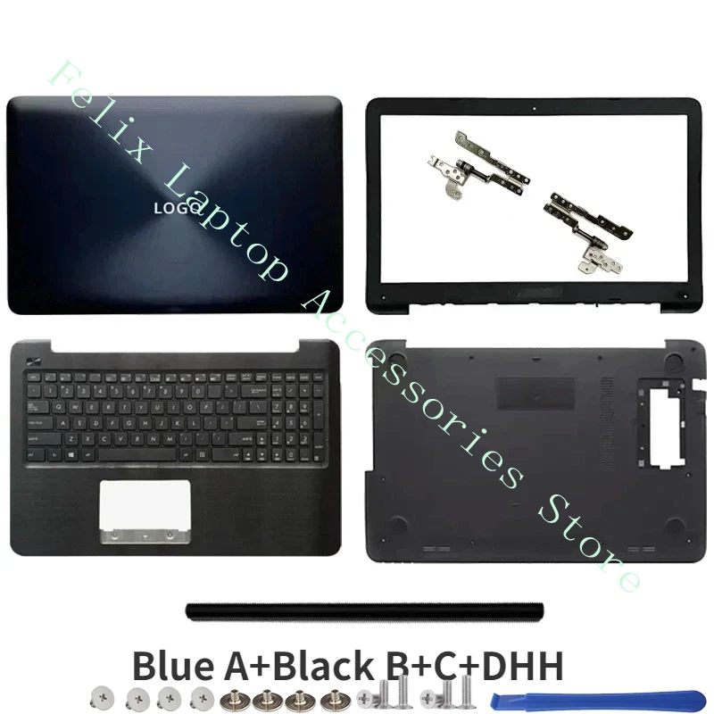 

NEW For Asus X556 X556U A556 A556U R556 FL5900U F556U Laptop LCD Back Cover Front Bezel Upper Palmrest Bottom Case Keyboard