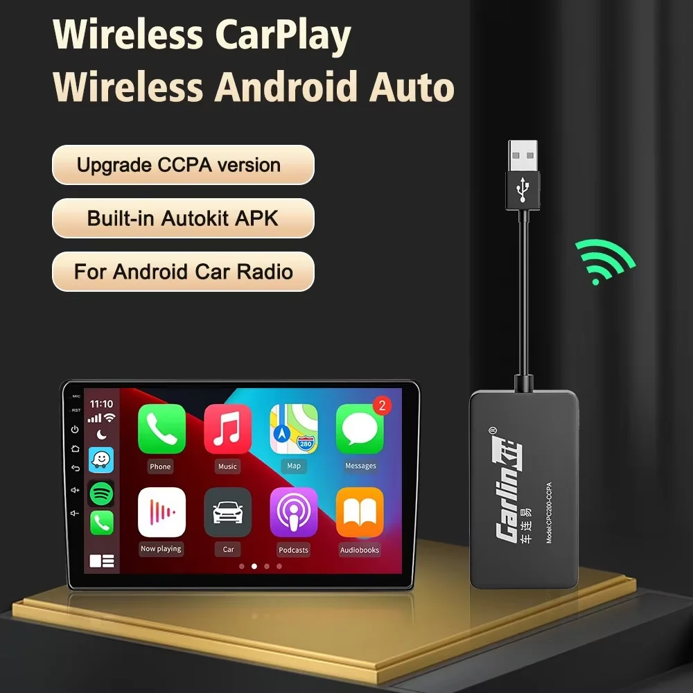 CarlinKit Android Auto Wireless CarPlay Dongle For Android Car Radio Smart Navigation Box Wireless Auto Connect Phone Mirrorlink