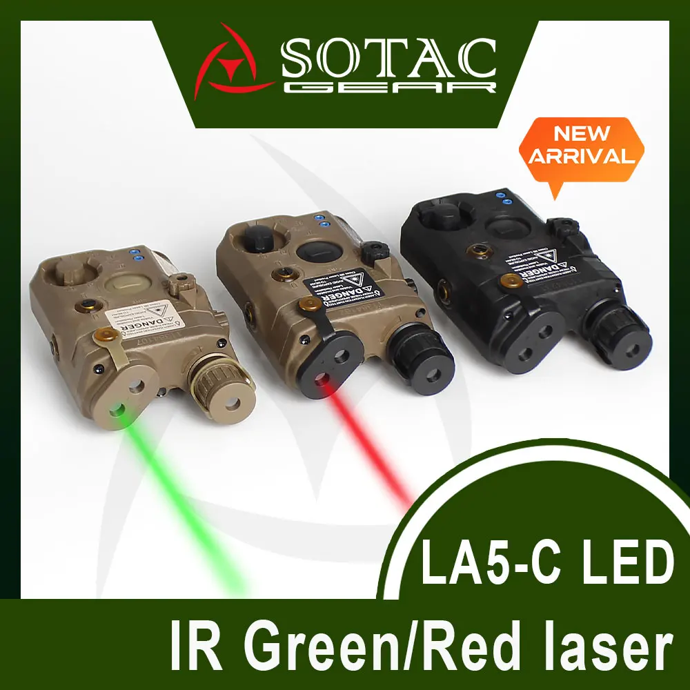 

2024 New Upgraded Ver LA5-C Adjustable Beam LED Light IR Green Red Lasers with Remote Control Switch Weapon Tactical Hunting