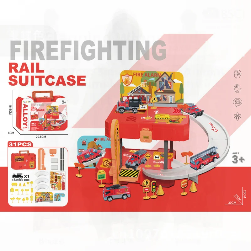 子供用プレイハウスギフトスポーツカーファイアミリタリーポータブルおもちゃ箱駐車場スーツインタラクティブシミュレーション修理ツール用