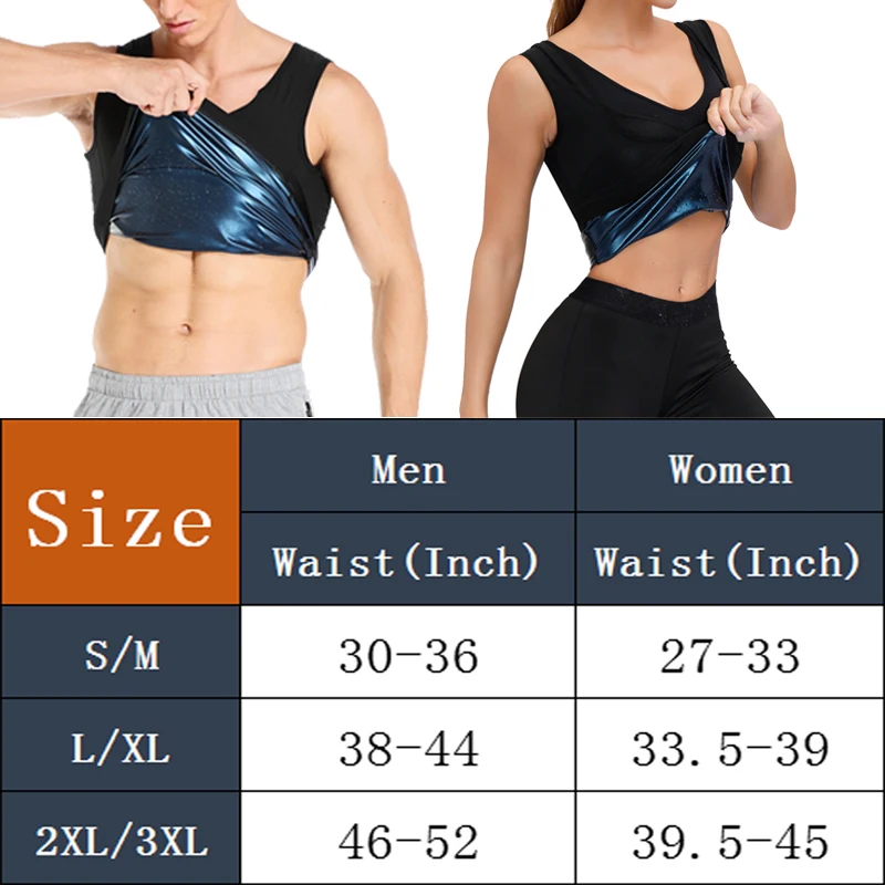 Women Thermo Sweat Vest Men Sauna Tank Top Slimming Belly Compression Waist Trainer Fat Burning Abdomen Workout Shirt Gym Corset