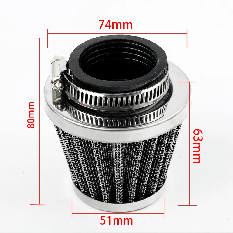 35mm 38mm 42mm 45mm Air Filter Clearner For Gas Motorized Bicycle Push Mini Moto Pocket Bike ATV Quad 4 Wheeler Motorcycle Parts