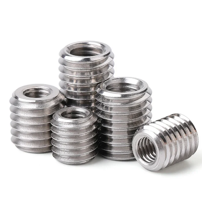 나사 304 스테인레스 스틸 나사 어댑터 감속기 볼트 M2 M2.5 M3 M5 M6 M8 M10 M12 체인저 이중 나사 변환기 인서트