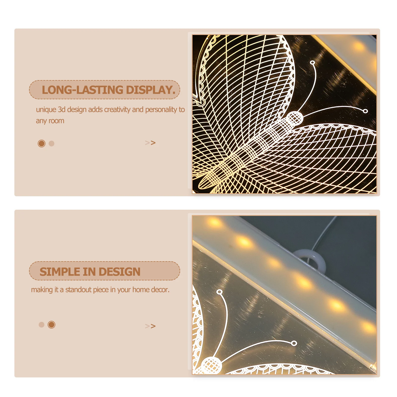 1 مجموعة الإبداعية شنقا ضوء 3D تصميم LED مصباح للزينة نافذة عرض ضوء الليل غرفة نوم عطلة غرفة ديكور