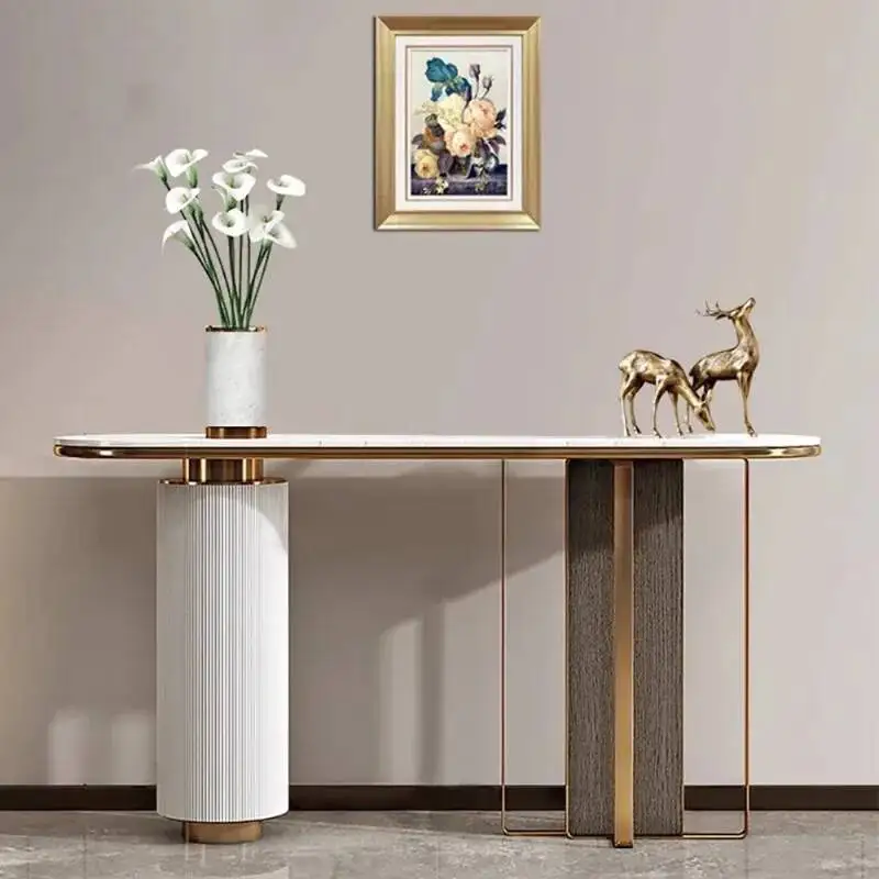 

Unique Trendy Luxury Hallway Table Nordic Elegant Portable Corner Table Minimalist Beauty Tabel Console Hallway Table Furniture